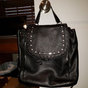 Michael Kors Black Studded Backpack